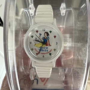Disney Schneewittchen Uhr Golden Anniversary Lorus Quartz, Vintage weißes Leder  - Bild 1 von 6