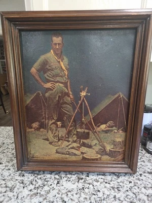 The Scoutmaster 帆布 Norman Rockwell 制作 — 第 1/3 张图片