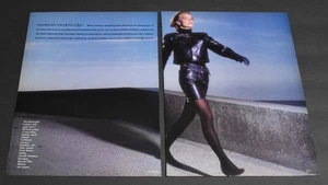 1986 Print Ad Sexy Fashion Long Legs Lady Heels Blonde Strumpfhose C Montana Walk - Bild 1 von 1