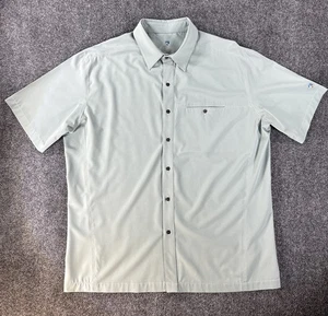 KUHL Men's Size XL Green Tufflex Short Sleeve Button Up Collared Shirt - Picture 1 of 19