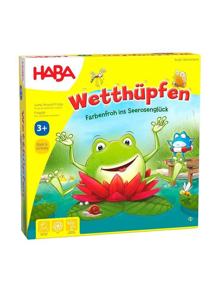 Haba Wetthüpfen Brettspiel Spielzeug Kleinkinder 3+ Jahre Gesellschaftsspiel - Bild 1 von 1