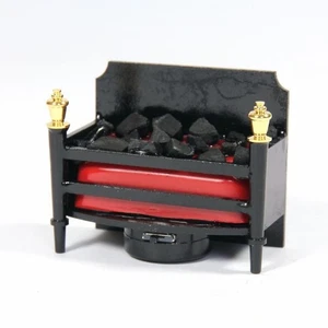 DOLLS HOUSE 1/12th FLICKERING FIREPLACE/FIREBASKET LED BATTERY OPERATED - Picture 1 of 1