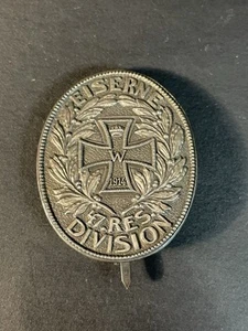 WWI German 47th Reserve Division Veterans Badge With Iron Cross - Bild 1 von 6