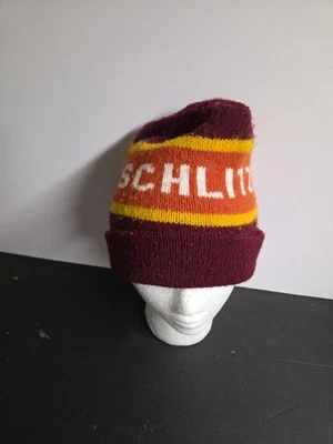 Sombrero de invierno tejido multicolor SLITZ BEER de colección años 70 80 gorra para nieve Foto 1 de 4