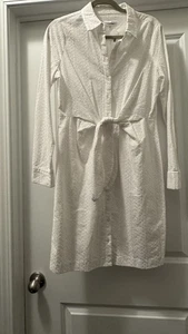 NWT Calvin Klein White Eyelet dress size 8 - Picture 1 of 8