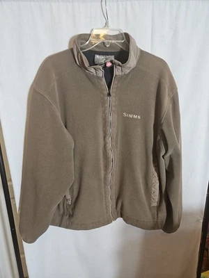 Simms Fleece Jacket Mens Xlarge XL Olive Green Full Zip Gore Windstopper Fishing - Image 1 of 4