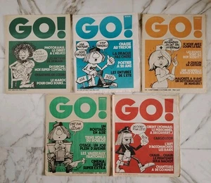 Quatre Premiers Numéros De La Revue GO ! Couverture CLOVIS 1974 Originale Ancien - Imagen 1 de 9