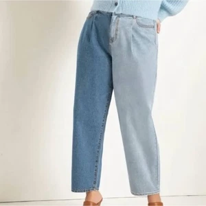 Eloquii NWT Plus Women’s 2 Tone Denim Jean Pants Size 18 - Picture 1 of 11