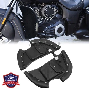 Lower Chap Leg Warmer Wind Deflector Bag For Indian Chief Chieftain Roadmaster - Picture 1 of 18