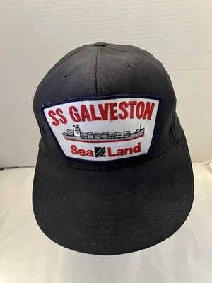 Sombrero SS Galveston Sea Land Vintage Negro SnapBack Hecho en EE. UU. NUEVO SIN ETIQUETAS Foto 1 de 4