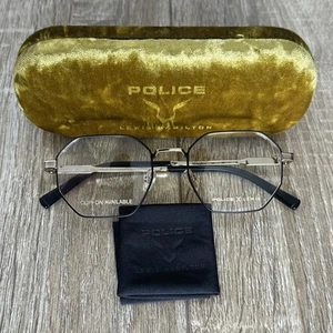 Police X Lewis Hamilton Eyeglasses Frames 41 VPLE23 Size 51/19/145mm Gold Black - Picture 1 of 12