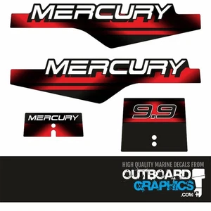 Mercury 9.9hp 2 stroke (1996) outboard engine decals/sticker kit - Picture 1 of 1
