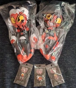 Helluva Boss Moxxie & Millie Plush & Pin Bundle - Picture 1 of 8