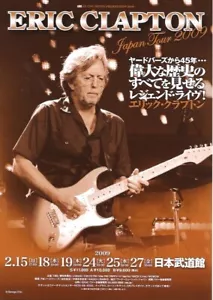 ERIC CLAPTON 2009 Tour ORIGINAL JAPANESE POSTER size: 10x7 inches - Imagen 1 de 1