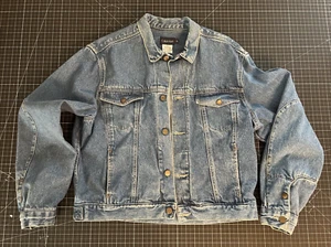 Vintage 90s Calvin Klein CK Denim Trucker Jean Jacket Mens XL Classic Blue Wash - Picture 1 of 18