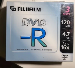 Fujifilm DVD-R 120 min 4,7 GB - Paquete de 3 - Imagen 1 de 1