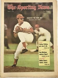 1972 Sporting News Gary Nolan Cincinnati Cover - Jack Nicklaus/Bobby Unser TSN - Picture 1 of 8