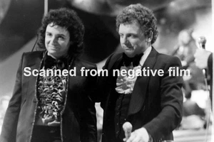 Vintage original B&W negative ILFORD photo film : JOHNNY MATHIS / CLAUDE NOUGARO - Picture 1 of 6