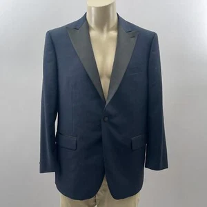 Paul Betenly Blazer Men 44R Navy Preston Tuxedo Jacket Wool Lanificio Filarte - Picture 1 of 13