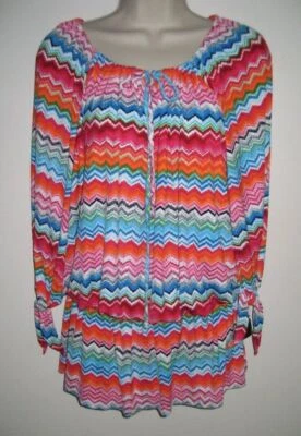 Vestido La Blanca SANTORINI túnica de natação tamanho M novo com etiquetas $129 padrão IKAT - Imagem 1 de 4