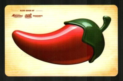 CHILI'S Red Chili Pepper ( 2009 ) Gift Card ( $0 - NO VALUE ) - Image 1 of 2