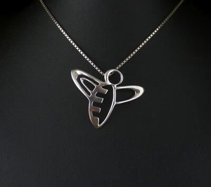 Colgante de plata 925 arte de agarre abeja 2,7cm x 3,4cm 2,3g - Imagen 1 de 5