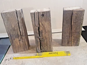 3 uralte große Stücke Eichenbalken Fachwerkteile für Kunstwerke ! (siehe Bilder) - Bild 1 von 11
