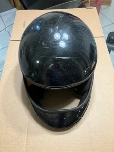 Vintage Motorcycle Helmet Black Yamaha used - Picture 1 of 7