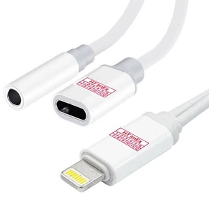 Y-Adapter Splitter passend iPhone Stecker zu 3.5mm AUX-Klinkebuchse - Bild 1 von 9