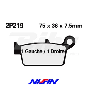 NISSIN 2P219GS Paire De Plaquettes Arrières SUZUKI DRZ 400 S 2000-2009 - Photo 1/1
