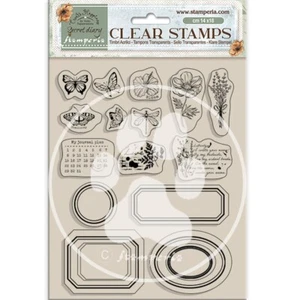 Stamperia Clear Stamps-Create Happiness Secret Diary Labels (Pack of 1) - Picture 1 of 1