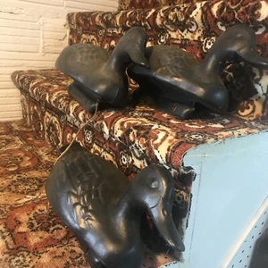 3 Vintage Miller Mfg. plastic black duck decoys West Saint Paul Minnesota - Picture 1 of 8