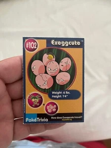 Exeggcute 1999 Original 151 Pokemon Burger King PokeTrivia Trading Card #102 - Picture 1 of 2