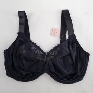 New Rosa Faia By Anita Lupina Bra 38H Black Underwire Side Support Unpadded - Picture 1 of 8