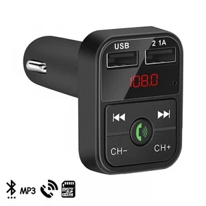 Bluetooth FM Car Transmitter - Black - LED Display Wireless - Picture 1 of 4