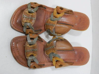 NURTURE Women's Shoes Sandals Colored Leather Cut Out Made in Brazil SIZE 7M - Image 1 of 4