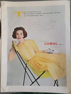 1957 womens Yellow dress William Saunders design for Arkay vintage  ad - Picture 1 of 1