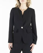 Nanette Nanette Lepore Womens Black Woven One-button Blazer Jacket 14 BHFO 4190