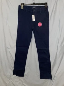 NWT The Childrens Place Girls Size 12 School Uniform Pants Navy Slim - Picture 1 of 5