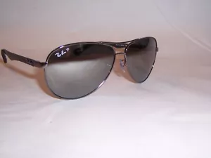 NEU RAYBAN SONNENBRILLE KOHLENSTOFFFASER RB 8313 004/K6 GUNMETALL/SILBER POLARISIERT 61 mm - Bild 1 von 7