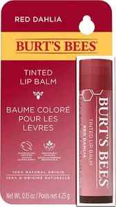 Burt's Bees 100% Natural Origin Tinted Lip Balm, Red Dahlia with Shea Butter & B - Picture 1 of 12