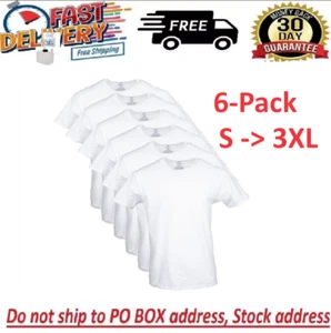 George Men's ultra soft Crew T-shirts , 6-Pack Size FROM S To 3XL - Picture 1 of 7