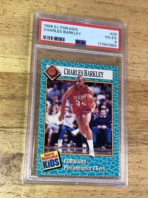 1989 S.I. for Kids #29 HOF Charles Barkley Philadelphia 76ers PSA 4 VG-EX, Pop 4 - Image 1 of 4