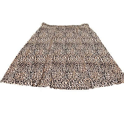 FALDA DRAPEADA MUJER JACLYN SMITH MARRÓN ANIMAL PRINT IMITACIÓN ABRIGO - TALLA GRANDE Foto 1 de 4