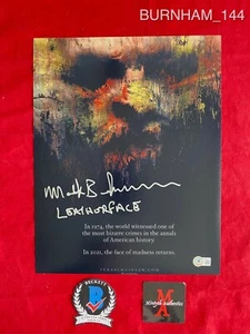 MARK BURNHAM SIGNED 11x14 PHOTO! LEATHERFACE! TEXAS CHAINSAW MASSACRE! BECKETT! - Picture 1 of 4