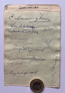 Chesterfield Football Club Autogramme Anfang 50er Jahre x 12 - Bild 1 von 2