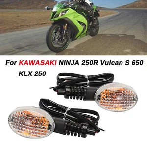 Pair Indicatore di direzione per Kawasaki VN650 Vulcan S KLX250 250SF NINJA 250R - Picture 1 of 10