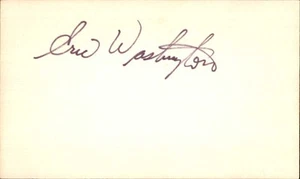 Eric Washington Signed 3x5 Index Card Cut d.84 St. Louis Cardinals Autograph Den - Picture 1 of 1