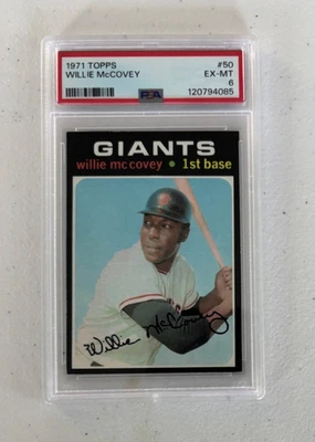 Topps Baseball #50 1971 Willie McCOVEY PSA 6 como nuevo Foto 1 de 2