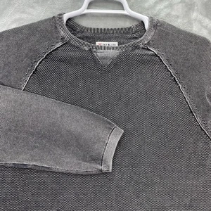 32 Bar Blues tee shirt men Large Long Sleeve crew textured waffle layer Raglan - Picture 1 of 13
